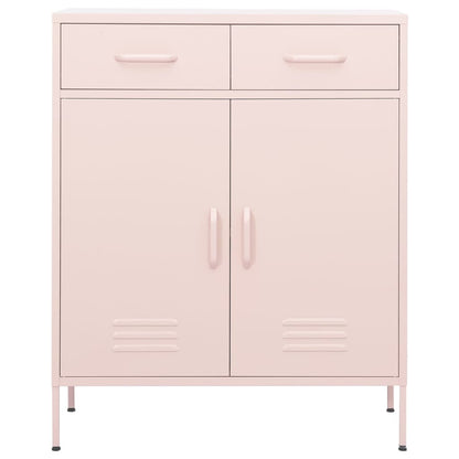 Armadietto Rosa 80x35x101,5 cm in Acciaio | homemem39
