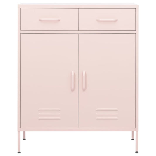 Armadietto Rosa 80x35x101,5 cm in Acciaio | homemem39