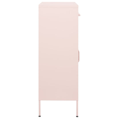 Armadietto Rosa 80x35x101,5 cm in Acciaio | homemem39