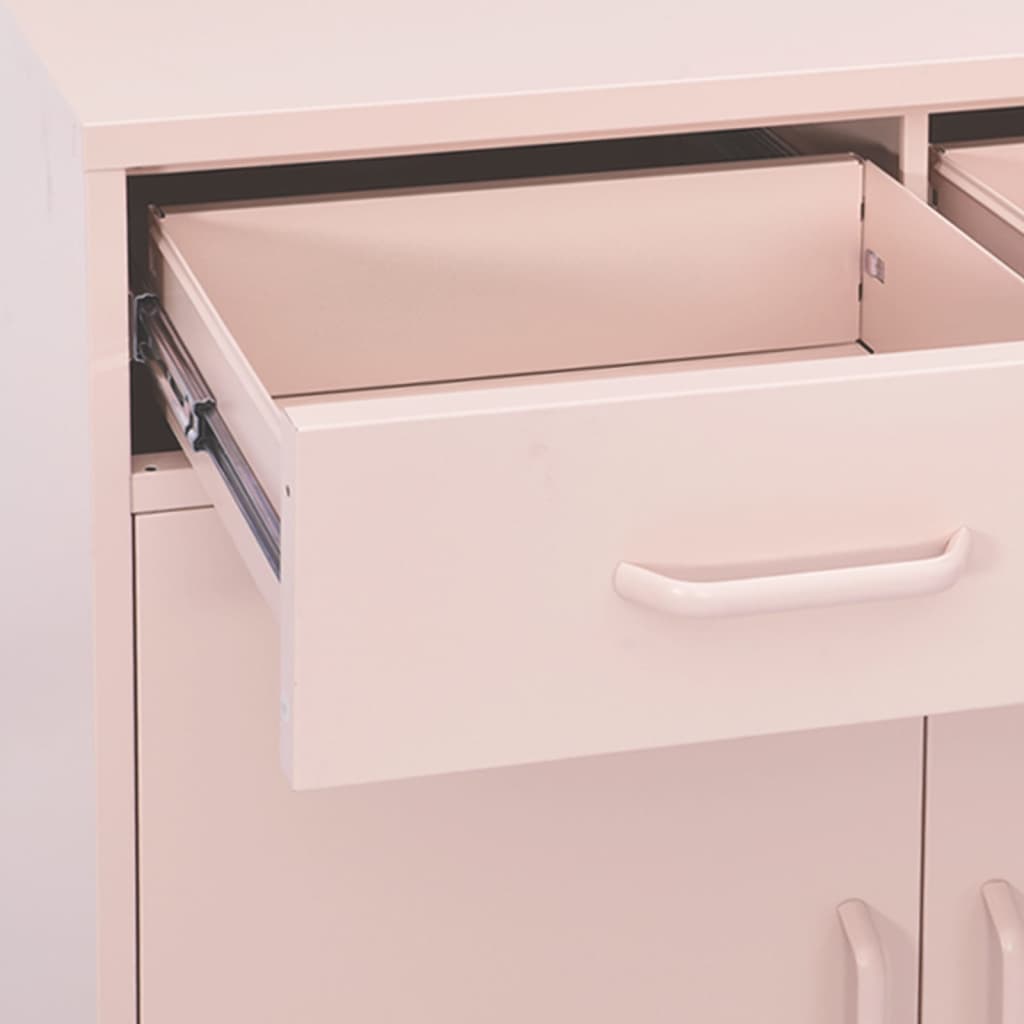 Armadietto Rosa 80x35x101,5 cm in Acciaio | homemem39