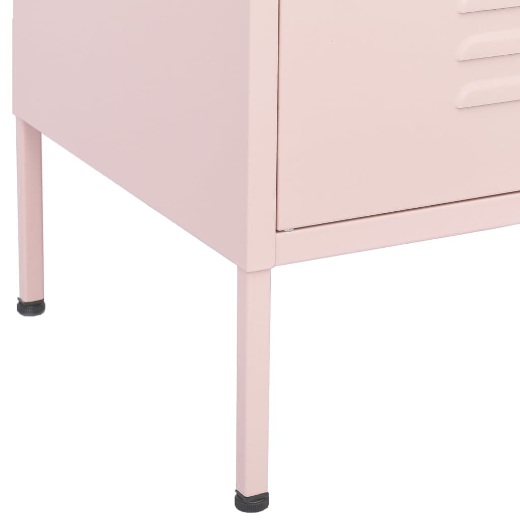 Armadietto Rosa 80x35x101,5 cm in Acciaio | homemem39