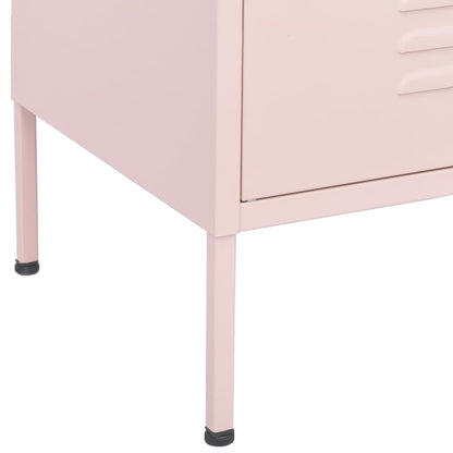 Armadietto Rosa 80x35x101,5 cm in Acciaio | homemem39
