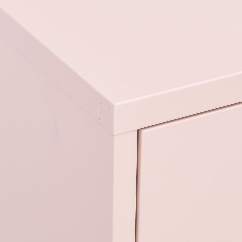 Armadietto Rosa 80x35x101,5 cm in Acciaio | homemem39