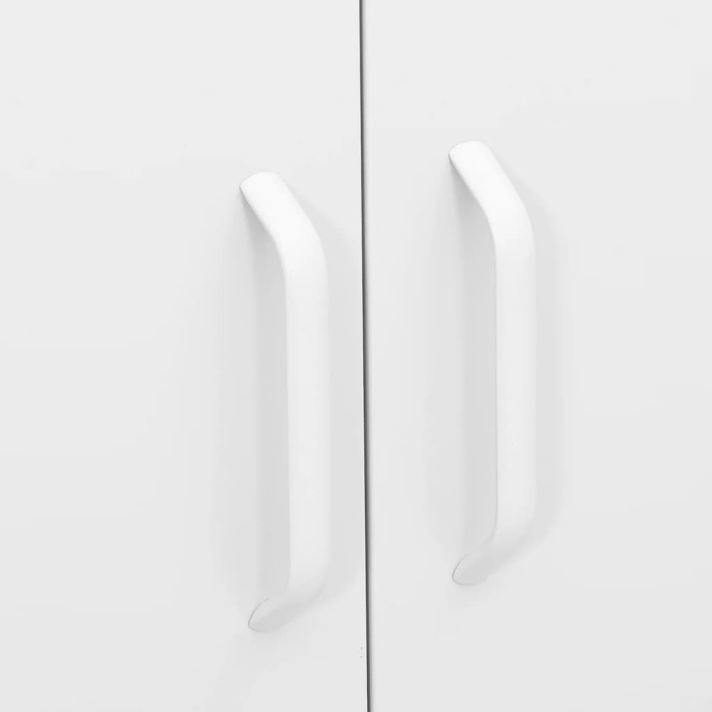 Armadietto Bianco 80x35x101,5 cm in Acciaio | homemem39