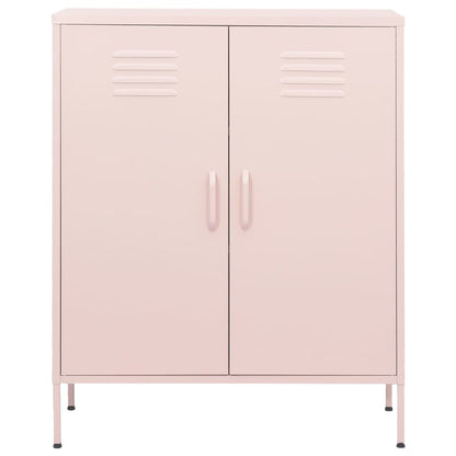 Armadietto Rosa 80x35x101,5 cm in Acciaio - homemem39