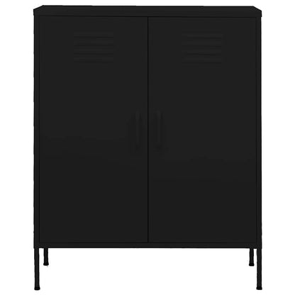 Armadietto Nero 80x35x101,5 cm in Acciaio | homemem39