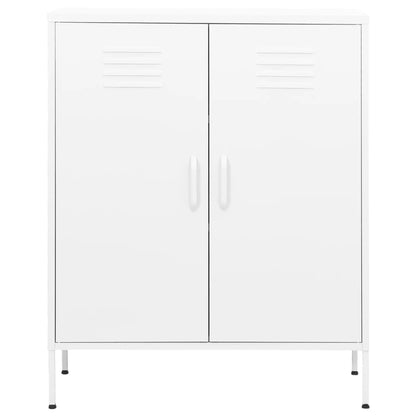 Armadietto Bianco 80x35x101,5 cm in Acciaio - homemem39