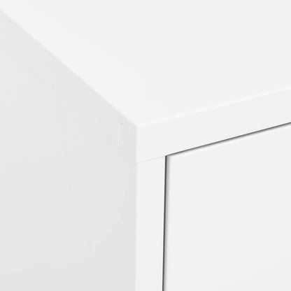Armadietto Bianco 80x35x101,5 cm in Acciaio | homemem39