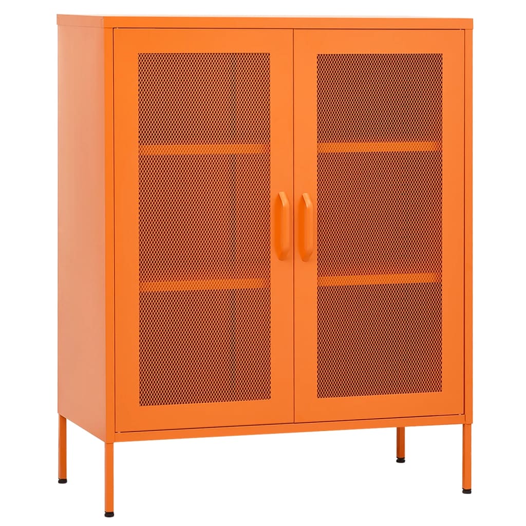 Armadietto Arancione 80x35x101,5 cm in Acciaio | homemem39