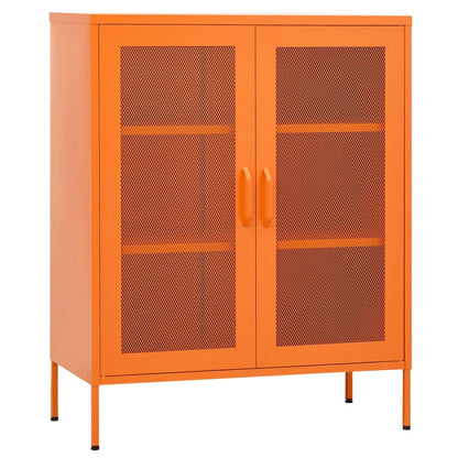 Armadietto Arancione 80x35x101,5 cm in Acciaio | homemem39