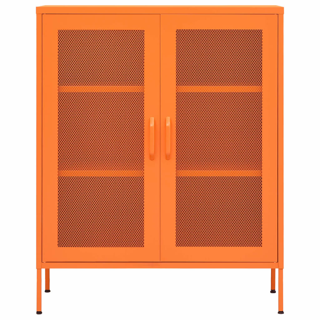 Armadietto Arancione 80x35x101,5 cm in Acciaio | homemem39