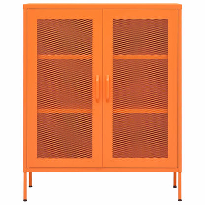 Armadietto Arancione 80x35x101,5 cm in Acciaio | homemem39