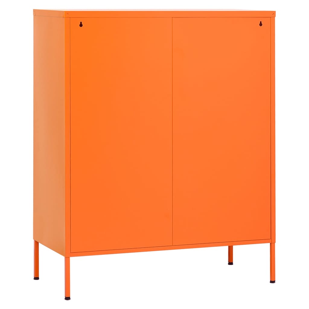 Armadietto Arancione 80x35x101,5 cm in Acciaio | homemem39