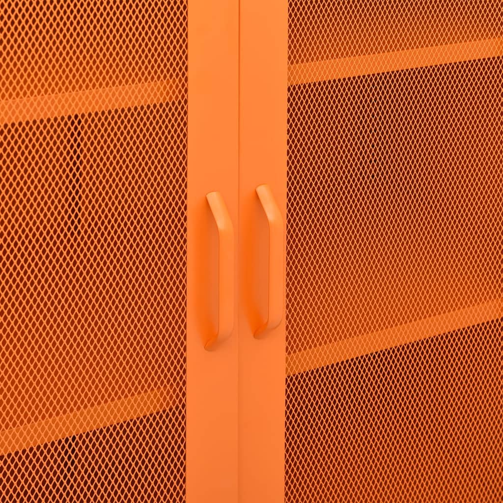 Armadietto Arancione 80x35x101,5 cm in Acciaio | homemem39