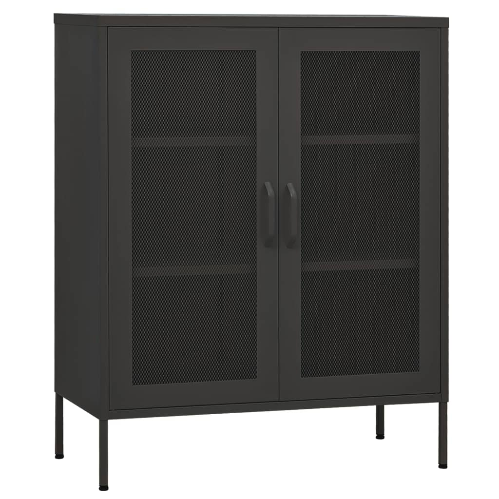 Armadietto Antracite 80x35x101,5 cm in Acciaio | homemem39