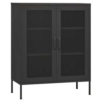 Armadietto Antracite 80x35x101,5 cm in Acciaio | homemem39
