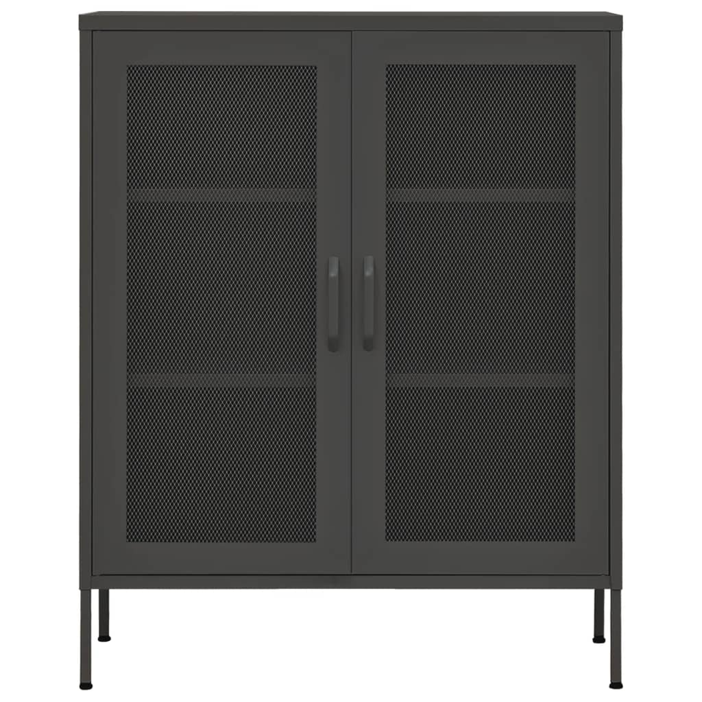 Armadietto Antracite 80x35x101,5 cm in Acciaio | homemem39