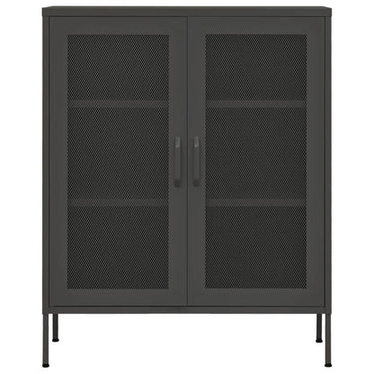 Armadietto Antracite 80x35x101,5 cm in Acciaio | homemem39
