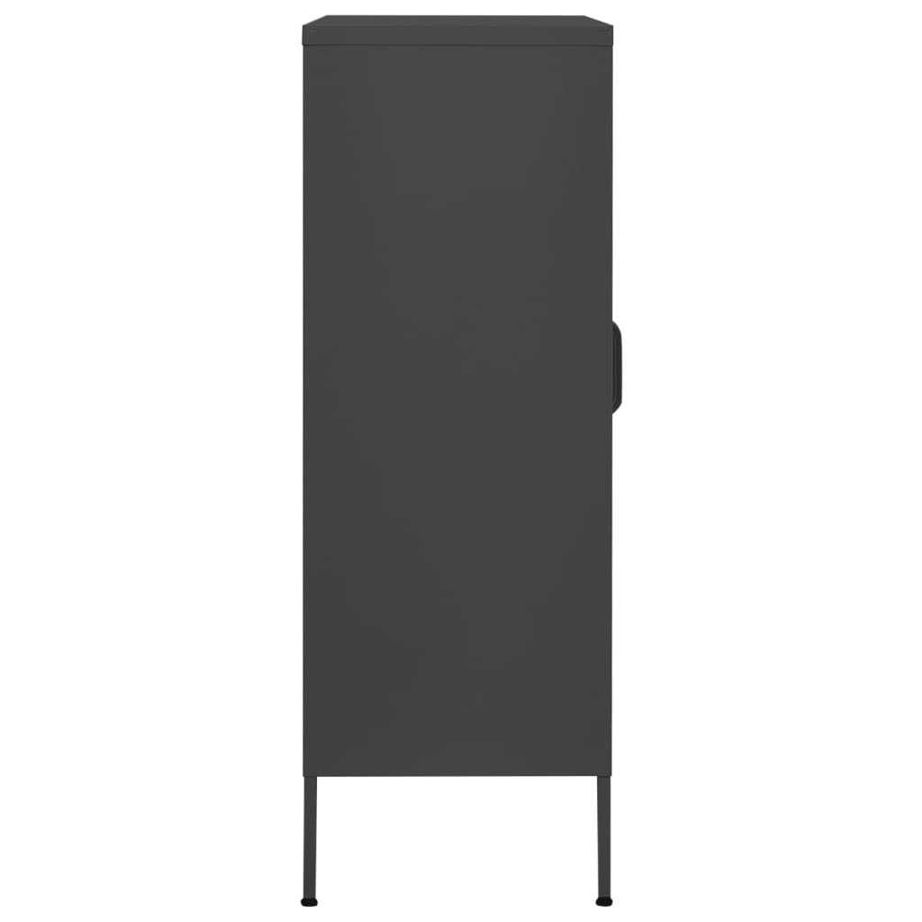 Armadietto Antracite 80x35x101,5 cm in Acciaio | homemem39