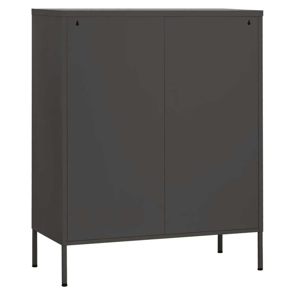 Armadietto Antracite 80x35x101,5 cm in Acciaio | homemem39