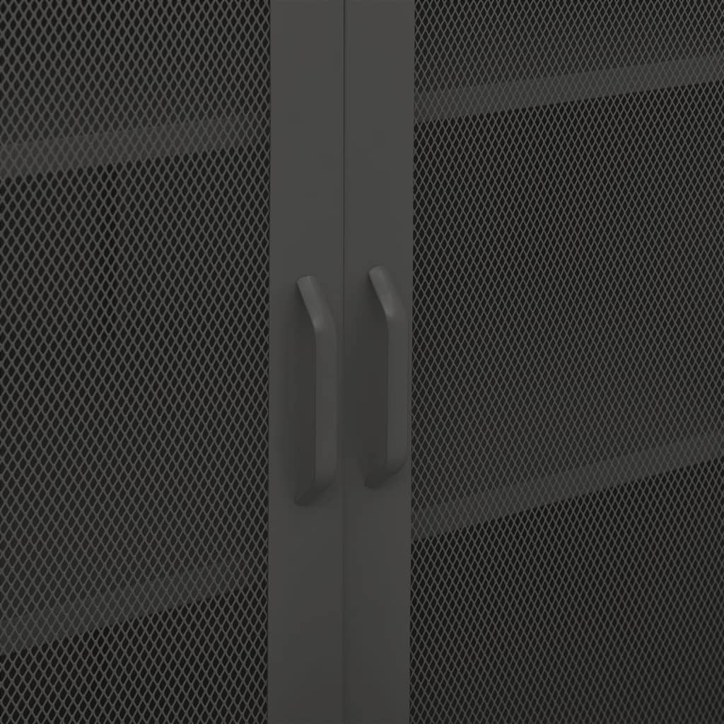 Armadietto Antracite 80x35x101,5 cm in Acciaio | homemem39