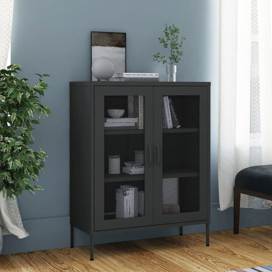 Armadietto Antracite 80x35x101,5 cm in Acciaio | homemem39