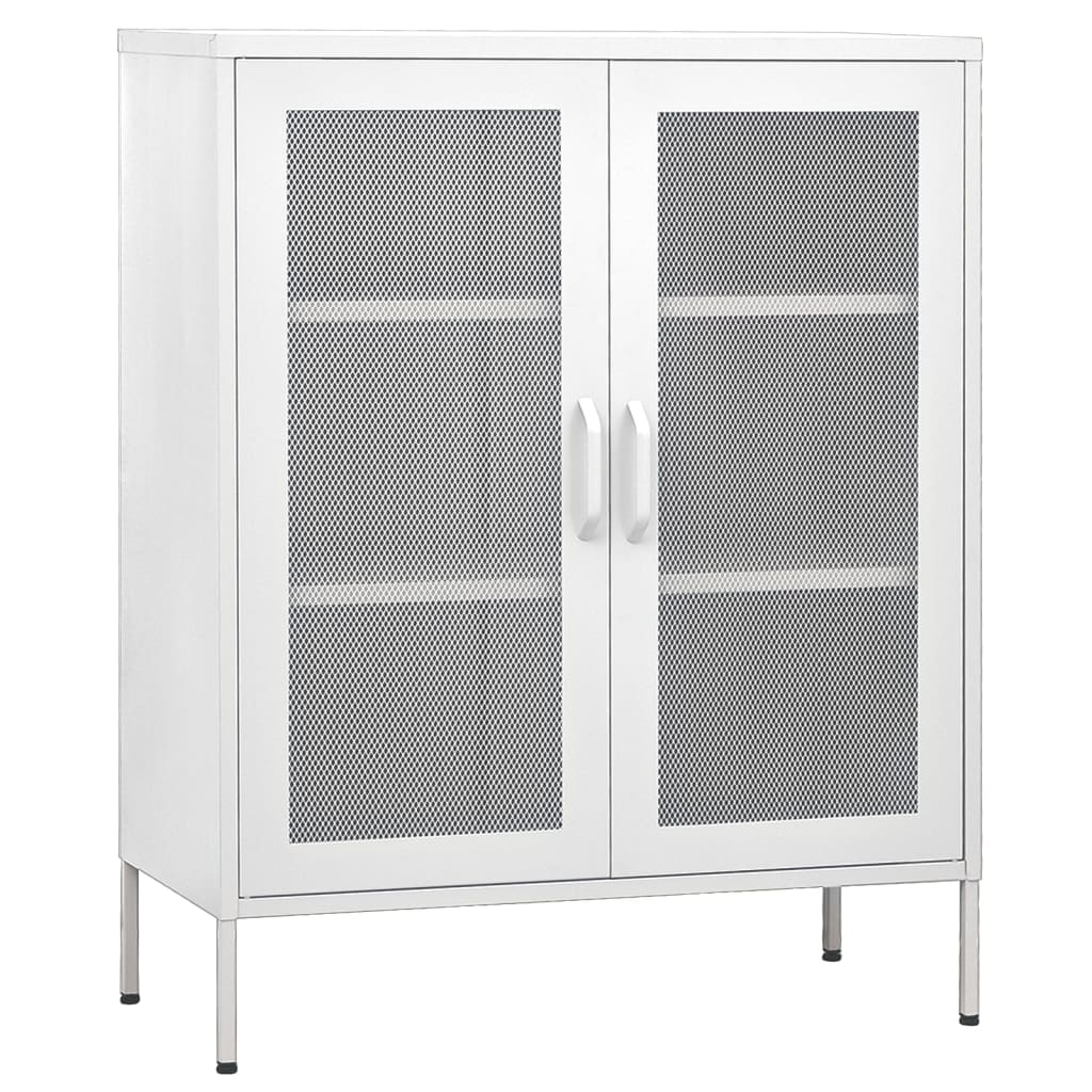 Armadietto Bianco 80x35x101,5 cm in Acciaio