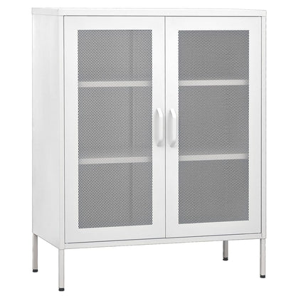 Armadietto Bianco 80x35x101,5 cm in Acciaio