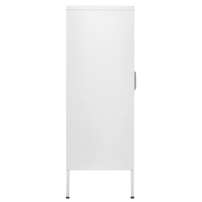 Armadietto Bianco 80x35x101,5 cm in Acciaio | homemem39