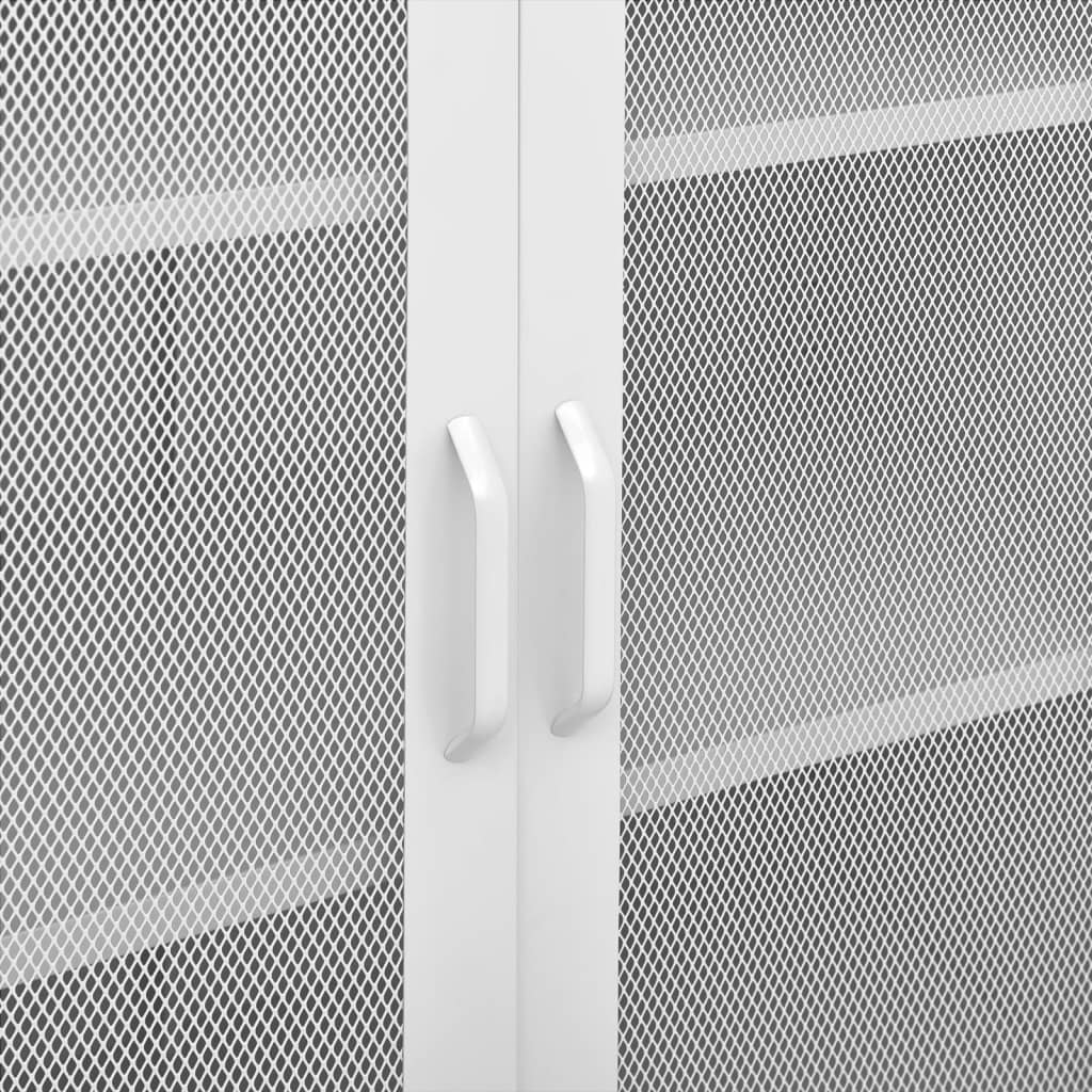 Armadietto Bianco 80x35x101,5 cm in Acciaio | homemem39
