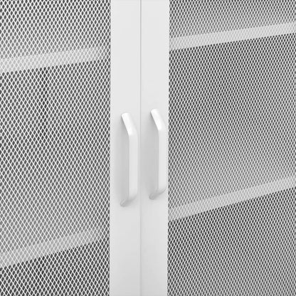Armadietto Bianco 80x35x101,5 cm in Acciaio | homemem39