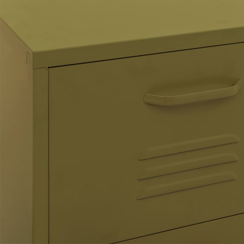 Armadietto Verde Oliva 42,5x35x101,5 cm in Acciaio | homemem39