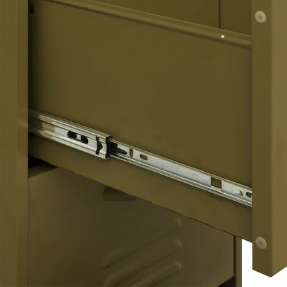 Armadietto Verde Oliva 42,5x35x101,5 cm in Acciaio | homemem39