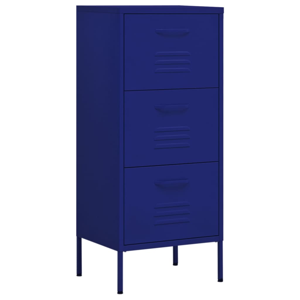 Armadietto Blu Marino 42,5x35x101,5 cm in Acciaio | homemem39