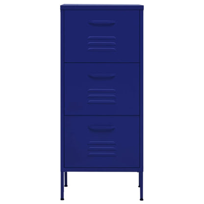 Armadietto Blu Marino 42,5x35x101,5 cm in Acciaio | homemem39