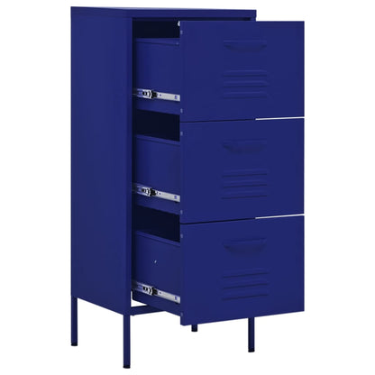 Armadietto Blu Marino 42,5x35x101,5 cm in Acciaio | homemem39