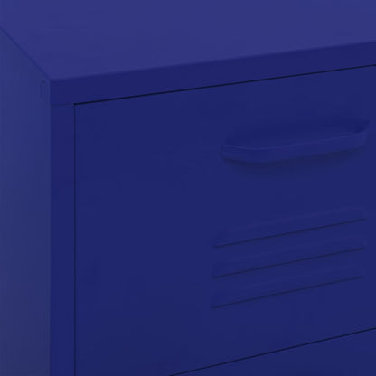 Armadietto Blu Marino 42,5x35x101,5 cm in Acciaio | homemem39