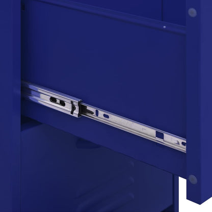 Armadietto Blu Marino 42,5x35x101,5 cm in Acciaio | homemem39