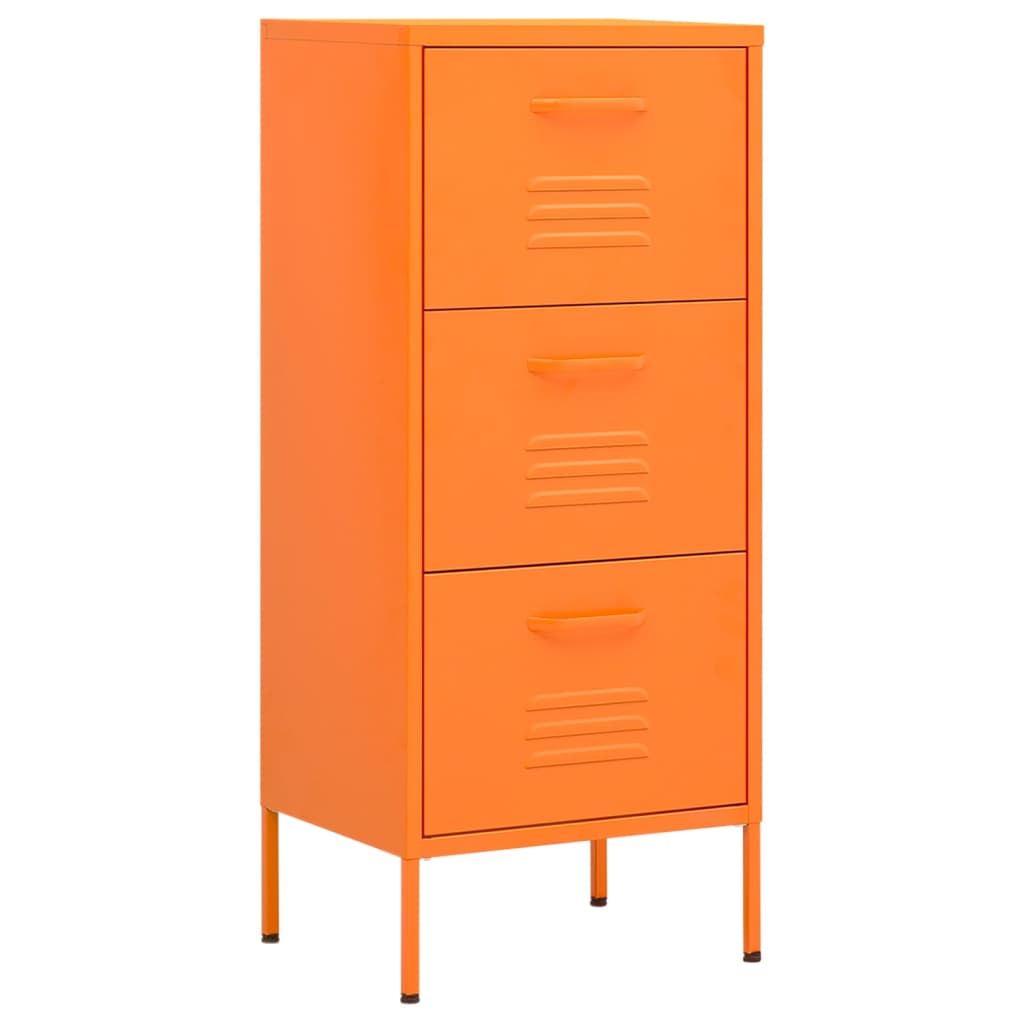 Armadietto Arancione 42,5x35x101,5 cm in Acciaio | homemem39