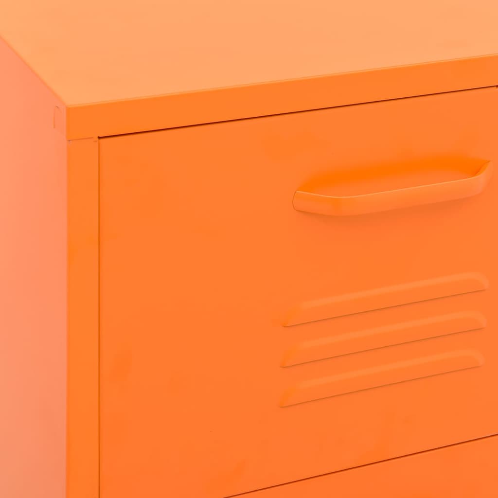 Armadietto Arancione 42,5x35x101,5 cm in Acciaio | homemem39
