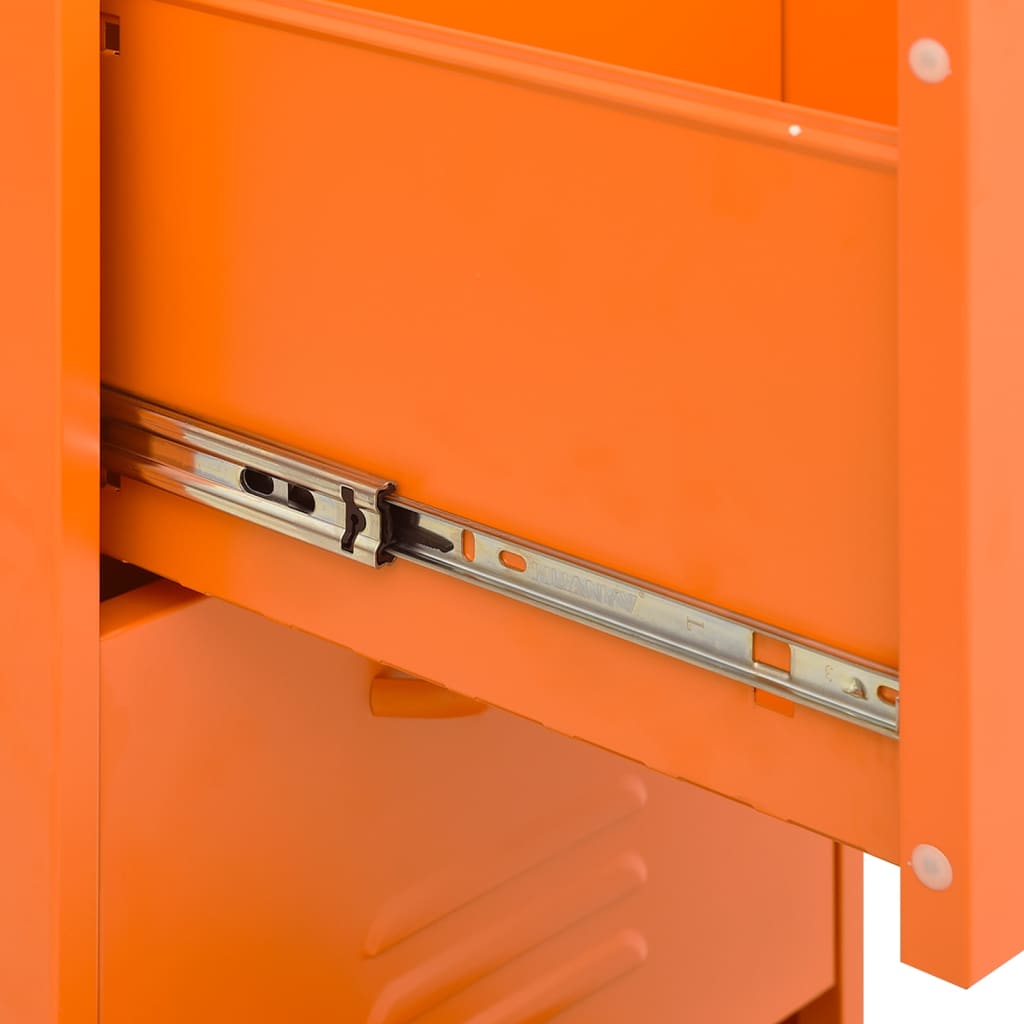 Armadietto Arancione 42,5x35x101,5 cm in Acciaio | homemem39