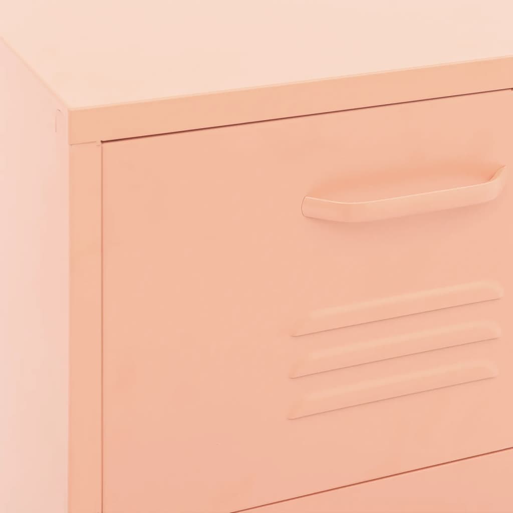 Armadietto Rosa 42,5x35x101,5 cm in Acciaio - homemem39