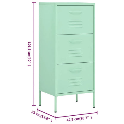 Armadietto Menta 42,5x35x101,5 cm in Acciaio | homemem39