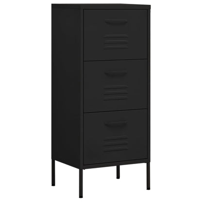 Armadietto Nero 42,5x35x101,5 cm in Acciaio - homemem39