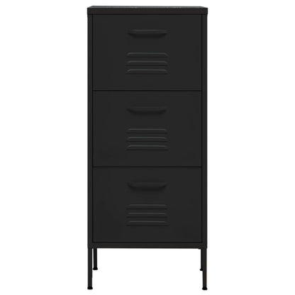 Armadietto Nero 42,5x35x101,5 cm in Acciaio - homemem39