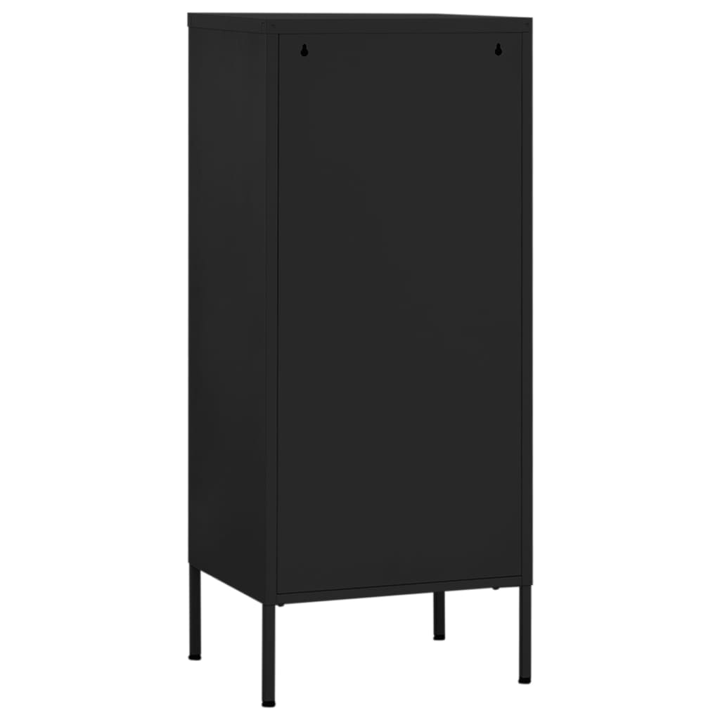 Armadietto Nero 42,5x35x101,5 cm in Acciaio - homemem39