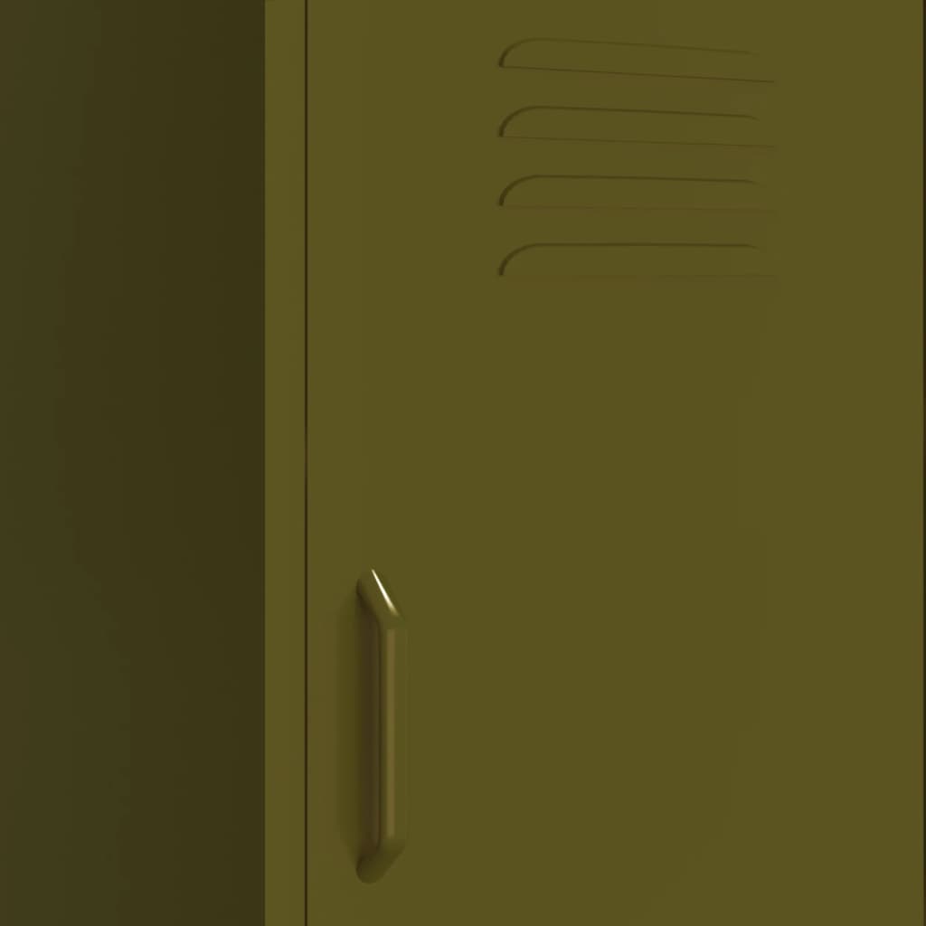 Armadietto Verde Oliva 42,5x35x101,5 cm in Acciaio | homemem39