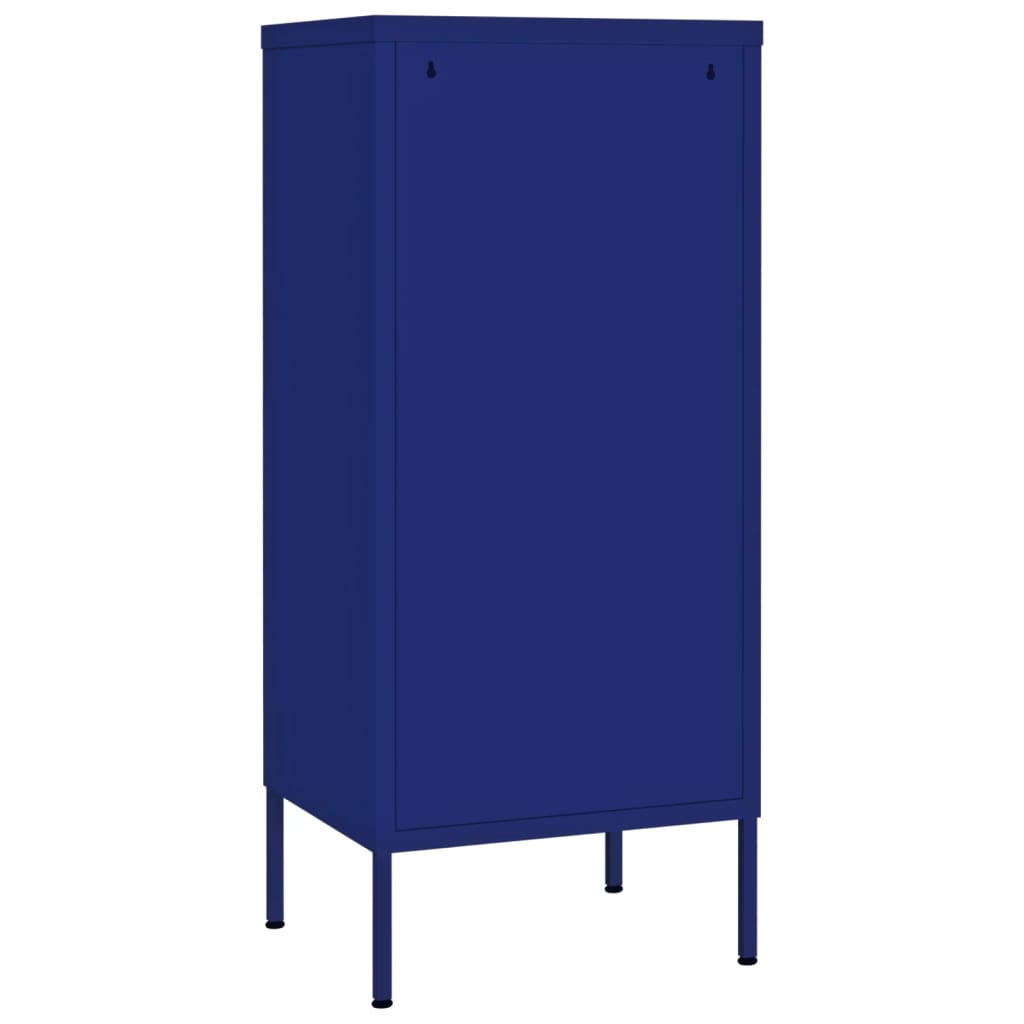 Armadietto Blu Marino 42,5x35x101,5 cm in Acciaio | homemem39