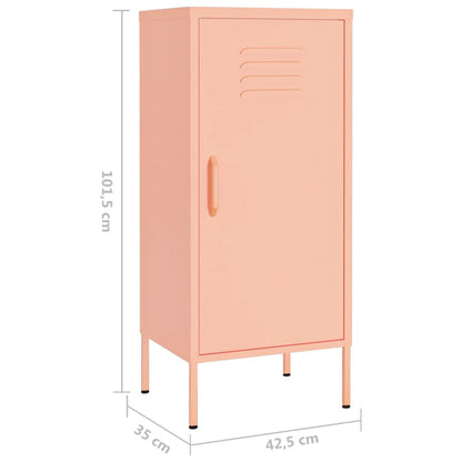 Armadietto Rosa 42,5x35x101,5 cm in Acciaio | homemem39