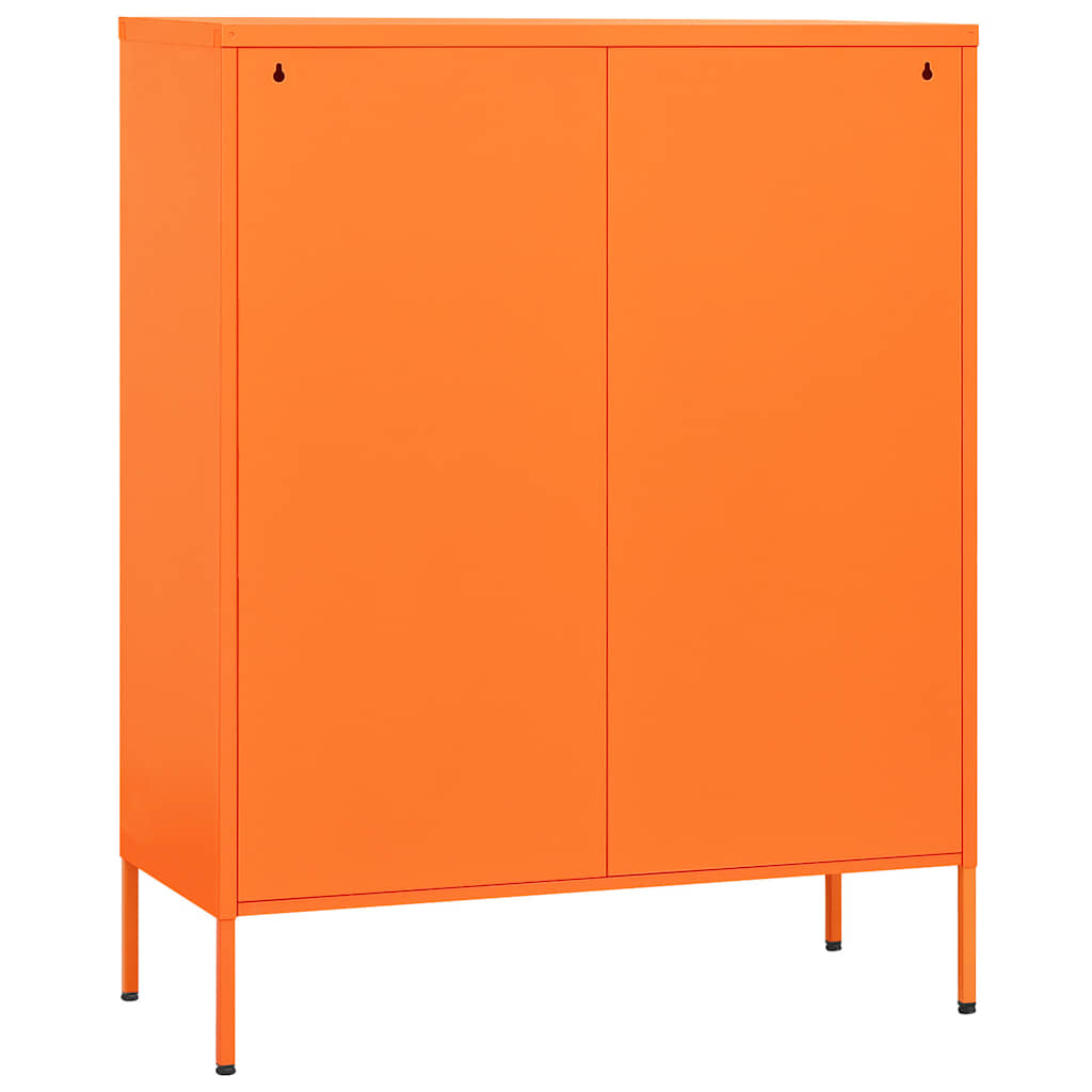 Cassettiera Arancione 80x35x101,5 cm in Acciaio